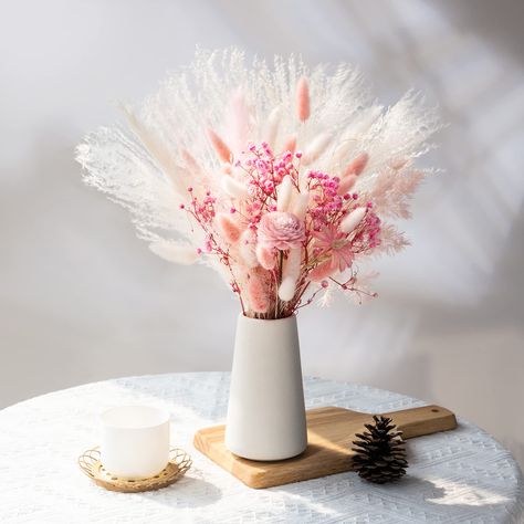 Pink Pampas, White Pampas, Pink Pampas Grass, Dried Plants, Pampas Grass Bouquet, White Centerpiece, Grass Decor, Pampas Grass Decor, Colored Vases