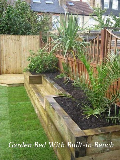 Sleepers Garden, Inexpensive Backyard Ideas, Low Maintenance Garden Design, Small Front Gardens, Front Garden Design, Backyard Seating, Back Garden Design, Have Inspiration, Gardens Design