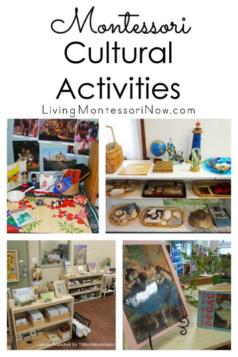 An overview of the Montessori cultural curriculum with geography, history, physical science, botany and zoology, music, and art activities; post includes lots of resources - Living Montessori Now #Montessori #cultural #homeschool #preschool Montessori Preschool Classroom, Preschool Classroom Setup, Schedule Ideas, Montessori Geography, Montessori Lessons, Montessori Room, Montessori Art, Montessori Homeschool, Montessori Practical Life