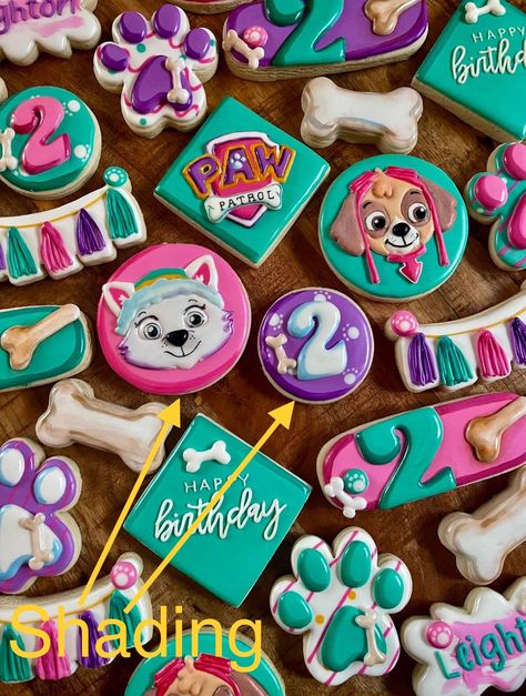 Skye Birthday Party, Skye Paw Patrol Party, Paw Patrol Birthday Decorations, Paw Patrol Cookies, 5th Birthday Girls, Cookie Corner, Paw Patrol Girl, Cute Christmas Cookies, Paw Patrol Birthday Party