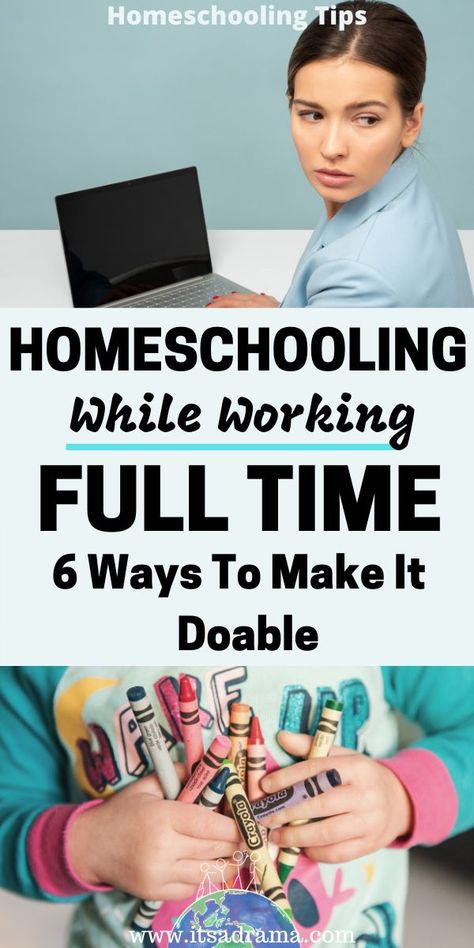 Homeschooling and working full time. Is it possible? Tips, hacks & ideas on how to start & how to make it work (from someone with ten years experience!).   #homeschool  #homeschooling  #unschooling  #education #kids Homeschool Schedule Working Mom, Working Full Time And Homeschooling, Homeschool For Working Moms, Homeschool And Work Full Time, Homeschool While Working Full Time, How To Homeschool And Work Full Time, Homeschool Working Mom, Teaching Encouragement, Middle School Homeschool