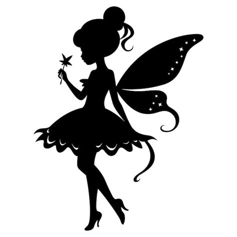 Fairy silhouette Vectors | Free download Fairy Svg, Salt Art, Fairy Whimsical, Tooth Fairy Bag, Fairy Clipart, Fairy Silhouette, Fairy Garden Designs, Angel Wallpaper, Fairy Pictures