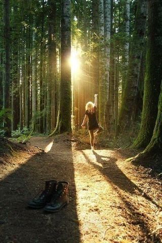 Young woman in the forest, Woman in the Woods #woods #forest #woman Woman Walking, Foto Tips, A Quote, In The Woods, Holy Spirit, The Great Outdoors, Photography Inspiration, Jesus Christ, The Sun