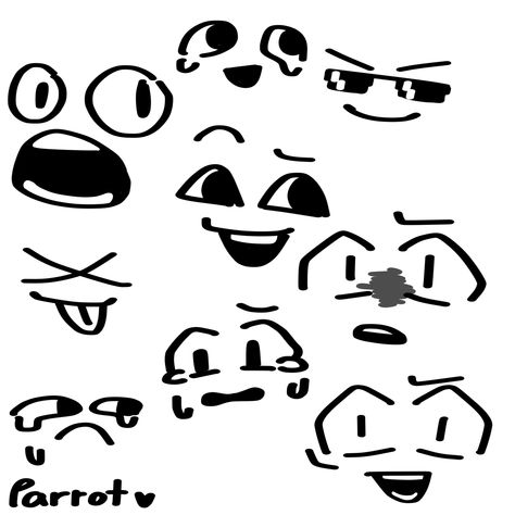 Silly Eyes Drawing, Mr Bored Doodle, Little Guy Doodle, Laughing Doodle, Body Tutorials, Doodle Faces, Doodle Face, Face Doodles, Eye Drawings