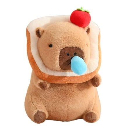 Kokiya Capybara Plush Toy, Capybara Stuffed Animal with Removable Snot Bubbles, Nursery Bread B.Lifelike capybara doll with cute shape. You can hold it to sleep, read books, watch TV, accompany you to spend your boring time easily.Capybara plush toy is made of plush, fully filled, soft and skin friendly, very comfortable to touch.pulling the snot bubble on the nose of capybara doll will automatically return, very interesting and will bring a smile to your face.Plush figure toy capybara doll is a Capybara Plush, Cute Squishies, Cute Shape, Baby Bath Toys, Plush Toy Dolls, Bath Toys, Watch Tv, Animal Dolls, Kids Gifts