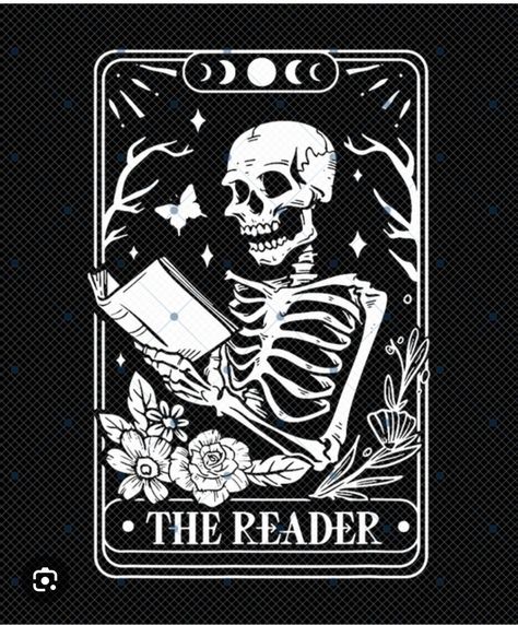 Reader Tattoo, The Reader Tarot Card, Skeleton Reading, Book Png, Png Skeleton, Card Png, Modern Tattoos, The Reader, Card Book