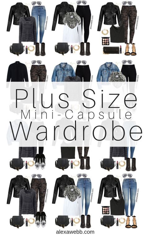 Plus Size Fall Capsule Wardrobe - Plus Size Outfit Ideas - alexawebb.com - Alexa Webb #plussizefashion #alexawebb Plus Size Fall Capsule Wardrobe, Party Outfit Plus Size, Modest Plus Size Fashion, Plus Size Capsule Wardrobe, Alexa Webb, Plus Size Fall Outfit, Plus Size Fall Fashion, Look Plus Size, Plus Size Fall