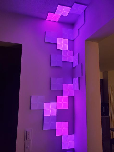 Drake Corsair, Nanoleaf Canvas, Nanoleaf Designs, Gamer Room Decor, Video Game Room Design, Minecraft Room, Bedroom Games, Light Games, Gaming Room Setup