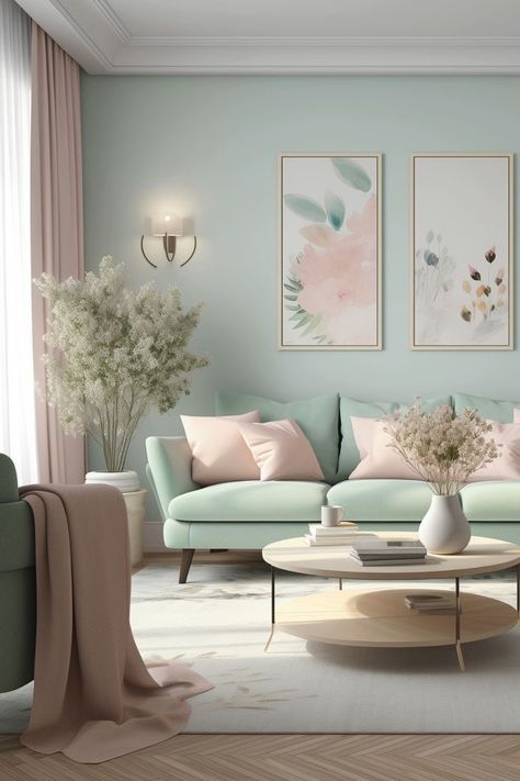 Pastel Colors Living Room, Pastel Interior Design, Pastel Living Room, Pastel Interior, Latest Living Room Designs, Pastel Room, Living Room Design Inspiration, Home Decor Crate, Home Design Living Room