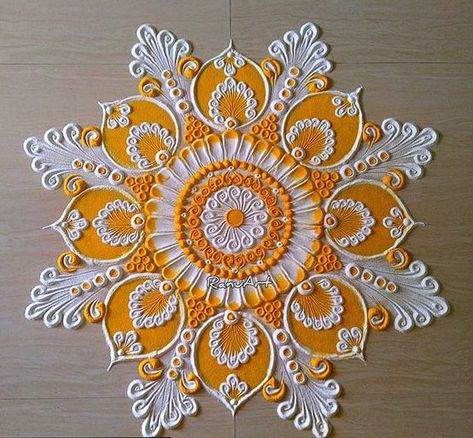 Vibrant Diwali Rangoli Designs That Will Leave You Spellbound Different Rangoli Designs, Easy Rangoli Ideas, Creative Rangoli Designs For Diwali, New Rangoli Designs Creativity, Best Rangoli Designs, Easy And Beautiful Rangoli, Rangoli Designs For Diwali, Rangoli Designs For Competition, Traditional Rangoli