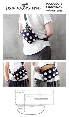 Bumbag Sewing Pattern, Fanny Pack Diy Pattern, Fanny Pack Pattern Free, Fanny Pack Sewing Pattern, Diy Fanny Pack, Fanny Pack Pattern, Diy Bag Designs, Fanny Bag, Diy Bags Patterns