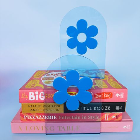 new products are launching just in time for summer! how cute are the retro flower bookends?! #booklover #acrylic #summerfun Dopamine Design, Vanity Room, All Things New, Insta Feed, House Art, Retro Flowers, Disney Channel, Diy Inspiration, Just In Time