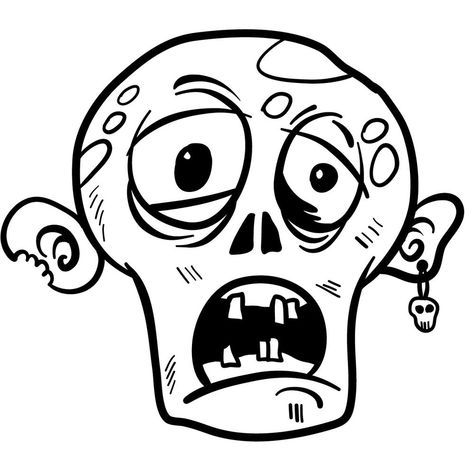 Zombie Face Drawing, Zombie Drawing Sketch, Zombie Drawing Easy, Zombie Sketch, Face Drawing Easy, Zombie Drawing, Simple Face Drawing, Zombie Drawings, Zombie Cartoon