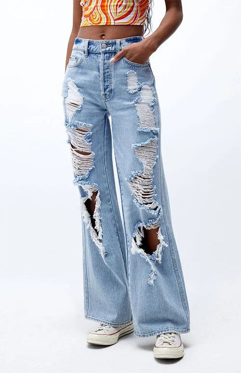 Baggy Ripped Jeans, High Waisted Baggy Jeans, Pacsun Jeans, All Jeans, Street Outfit, High Rise Jeans, Baggy Jeans, Dominican Republic, Denim Fabric