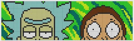 Rick And Morty Bead Pattern, Rick And Morty Alpha Pattern, Rick And Morty Tapestry, Alpha Patterns Album Cover, Nerdy Alpha Pattern, Trippy Alpha Pattern, Pixel Macrame, Pokemon Cross Stitch Patterns, Hand Stitching Techniques