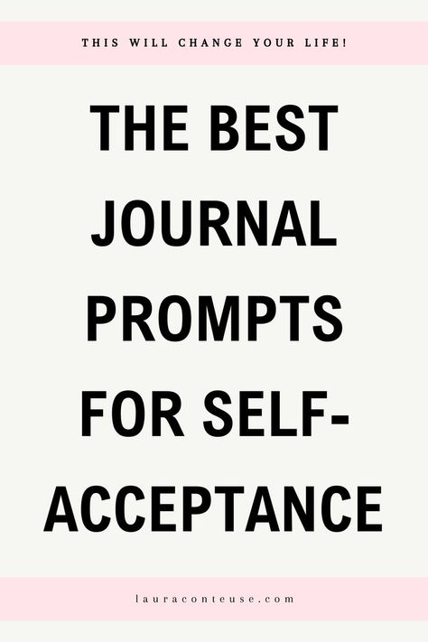 a pin that says in a large font The Best Journal Prompts for Self-Acceptance Best Journal Prompts, Journal Prompts For Beginners, Journal Prompts For Adults, Show Kindness, Journal Topics, Understand Yourself, Daily Journal Prompts, Work Journal, Think Deeply