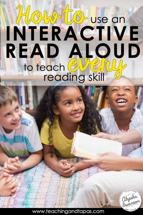 Teachers can use interactive read aloud lessons to teach any reading school. The ideas and activities suggested are useful for teachers who want to use mentor texts and classroom or school library books as the main part of their whole group reading lessons. Interactive Reading Activities, Read Aloud Lessons, Interactive Read Aloud Lessons, Read Aloud Activities, Interactive Read Aloud, Read Aloud Books, Reading Comprehension Skills, 3rd Grade Reading, Read Alouds