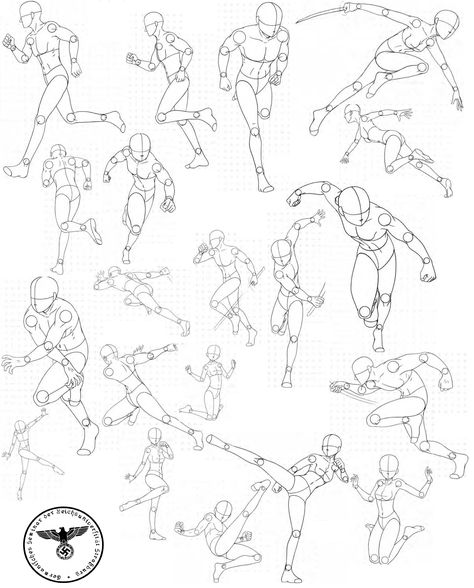 Athletic Pose Reference Drawing, Manga Body Base, Running Forward Pose Reference, Body Motion Reference, Jump Drawing Reference, Jumping Drawing Reference, Active Poses Reference Drawing, Sprinting Pose Reference Drawing, Person Jumping Down Reference