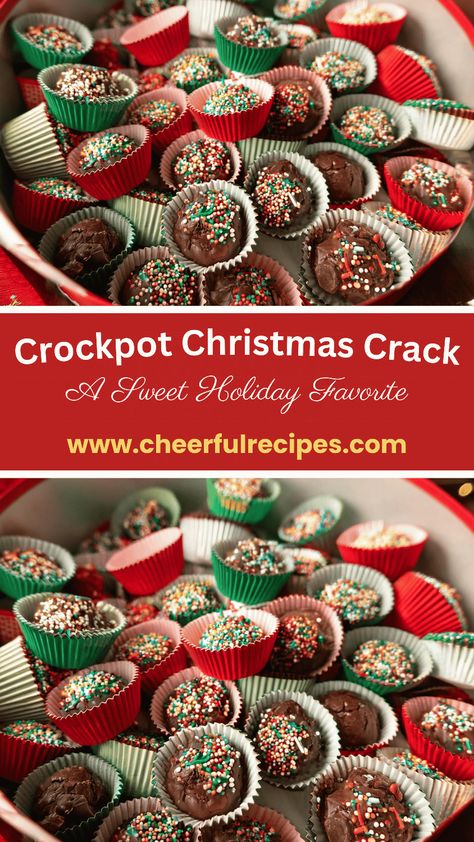 🍫 Ready to whip up the easiest holiday treat?

Crockpot Christmas Crack is here to sweeten up your festivities! 🤤

Packed with rich chocolate, crunchy peanuts, and festive sprinkles – this no-bake treat is a game-changer.

Made in your slow cooker, it’s as simple as layer, melt, and scoop!

Perfect for gifting (or keeping all to yourself 😉).

Ready to indulge? Tap the link for the full recipe! ✨ Christmas Peanut Clusters, Christmas Dessert Treats, Christmas Haystacks Recipe, No Bake Desserts For Christmas, Crockpot Holiday Treats, No Cook Christmas Treats, Simple Christmas Treats To Make, Holiday Snack Gifts, Slow Cooker Christmas Candy