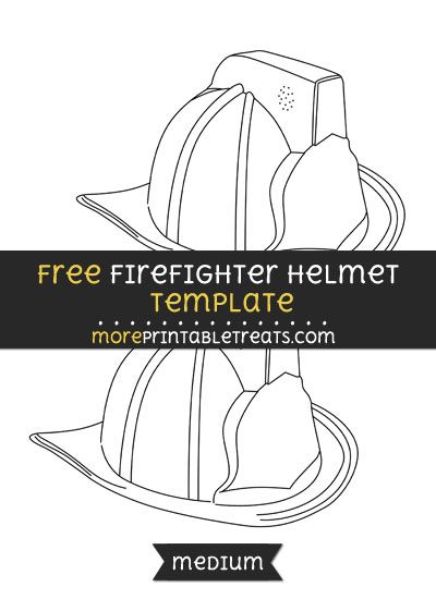 Free Firefighter Helmet Template - Medium Diy Firefighter Hat, Helmet Template, Firefighter Crafts, Fireman Helmet, Paper Fire, Fire Helmet, Certificate Of Appreciation, Computer Paper, Black And White Lines