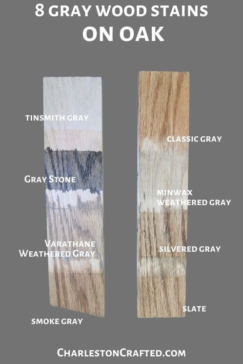 Wood Stains On Oak, Staining Wood Furniture, Gray Wood Stain, Grey Wood Stain, Minwax Colors, White Wood Stain, Gray Stained Wood, Light Grey Paint Colors, Weathered Grey Stain