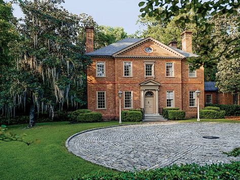 Savannah Georgia Houses, Savannah Georgia Homes, Georgian Fireplaces, Brick Cottage, Post And Beam Home, Andrea Palladio, Chief Architect, Georgian Architecture, Georgia Homes