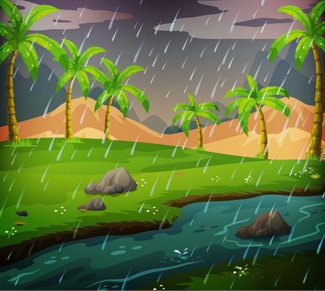 Rain Clipart, Rainy Day Pictures, Free Cartoon Characters, Cartoon Maker, Forest Crafts, Forest Cartoon, Lord Rama Images, Free Background Images, Best Background Images