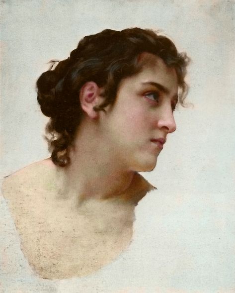 The Classical Pulse: Master Painting: Bouguereau Heads, Part 2 Potrait Painting, Baroque Painting, William Adolphe Bouguereau, Rennaissance Art, Classic Portraits, Academic Art, Historical Painting, Charcoal Art, Classic Paintings