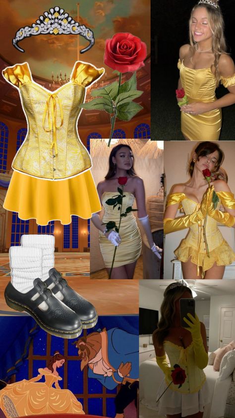 beauty and the beast yellow corset outfit and photo inspiration for beauty and the beast halloween costume Beauty And The Beast Halloween Costume, Belle Halloween Costume, Beauty And The Beast Halloween, Corset Halloween Costumes, Black Doc Martens, Bella Disney, Belle Halloween, Halloween Costume Inspiration, Yellow Corset