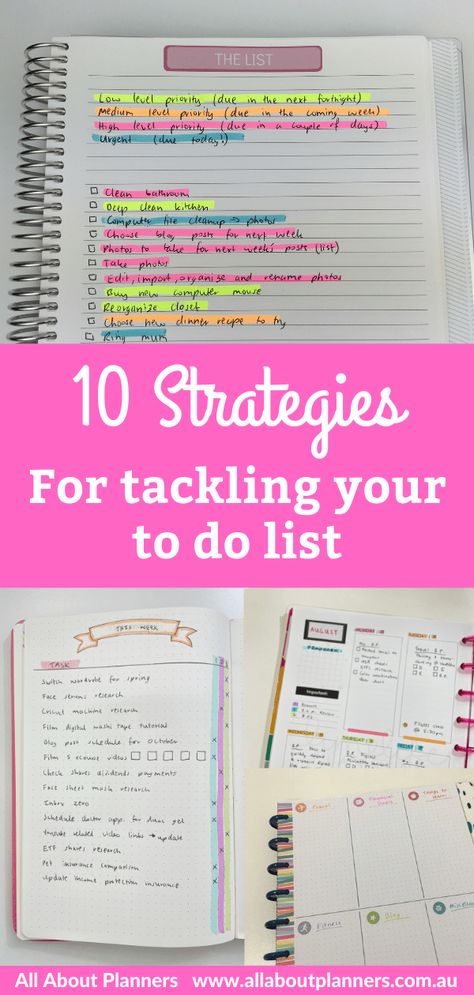 strategies for tackling your to do list productivity hacks study school college planning tips how to use a paper planner effectively Master Task List, Bullet Journal Daily Spread, Savings Goals, College Planning, Paper Planner, Organisation Hacks, To Do Lists, Monthly Budget Planner, Task List