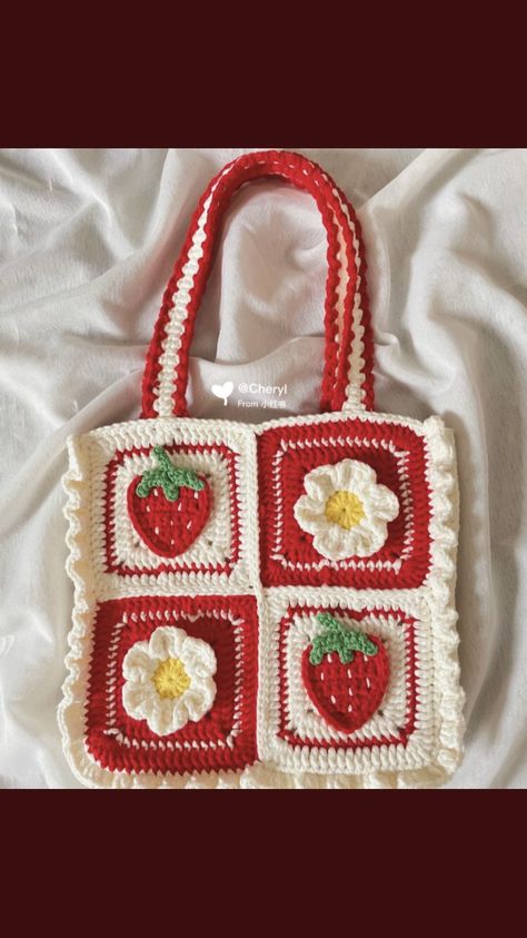 Crochet Fairy, Crochet Strawberry, Pretty Crochet, Mode Crochet, Tanah Liat, Crochet Business, Crochet Clothing And Accessories, Crochet Design Pattern, Crochet Handbags Patterns