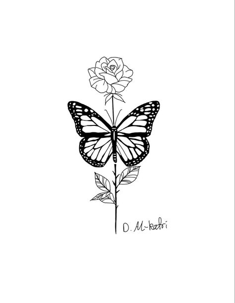 Butterfly Sternum Tattoo Women, Butterfly And Rose Tattoo, Butterfly Rose Tattoo, Girly Hand Tattoos, Tattoo Papillon, Thigh Piece Tattoos, Forearm Cover Up Tattoos, Rose And Butterfly Tattoo, Butterfly Tattoos On Arm