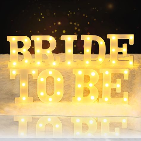 Bride to Be Sign Lights - 9Pcs LED BRIDE TO BE Letter Lights Set for Bridal Shower Party Signs Bachelorette Party Decorations Bachelorette Party Room, Backdrop Bachelorette Party, Bride To Be Sign, Bride To Be Decorations, Bride To Be Balloons, Letter Lights, Wedding Background Decoration, Wedding Shower Decorations, Bachelorette Decorations