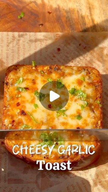 Varun Padiyankatil on Instagram: "RECIPE 🧈

Easy Cheesy Garlic Toast 🍞

*Butter : 4 tbsp(50 grams salted)
*Chilli flake : 1 Tbsp 
*Oregano : 1/2 Tsp 
(Mix all together no need to be fine paste, Make a thick paste, if it’s loose add more butter/you can use mixer or just fork and mash all together )
* Brioche Bread (or normal) 3-4 slices Max
*Give a nice thick layer coat on one side of bread
*Add chopped mozzarella cheese on top of breads as much as you want 
*Preheat Airfryer at 200 Deg.C
*Bake 3-5 minute (check at 3 min ) 
*Have it as it is or optionally brush with hot sauce and some chopped coriander leaves . 
.
.
.
.
.
#toast #bread #breakfast #instagood #foodie #foodblogger #foodinstagram #recipe #viral #breadtoast #likesforlike #doha #qatarfoodbloggers #healthyeating #reels #reelsins Cheesy Toast Recipe, Western Dishes, Garlic Toast, Veg Snacks, Bread Breakfast, Spicy Snacks Recipes, Toast Bread, Brioche Bread, Cheese Toast