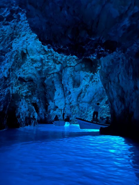 Grotto Aesthetic, Blue Grotto, Moon Pool, Italy Vibes, Ocean Hues, Blue Aesthetic Dark, Sea Of Stars, Night Swimming, Light Blue Aesthetic