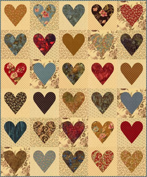 Valentine Quilts, Applique Hearts, Heart Quilts, Quilt Layers, Heart Quilt Pattern, Basket Quilts, Laundry Basket Quilts, Applique Quilt Patterns, Laundry Baskets