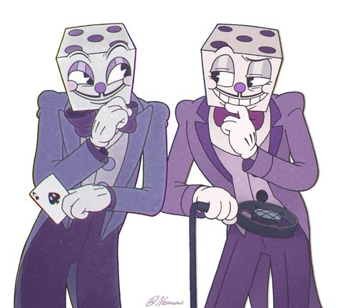 Cuphead Fanart King Dice, Devildice Fanart, Secret Keeper X George, King Dice Fanart, Cup Head Show, Rey Dado, Cuphead Oc, Devil Cuphead, King Dice X Devil