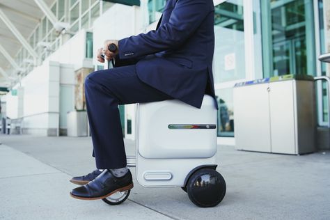 'Travel is never a matter of money, but of courage... and luggage that you can ride across the airport.' ✈  Never have sore back or arms again carrying luggage that is just too heavy. Instead purchase our smart scooter suitcase with telescopic handle, built in bluetooth speaker and speeds of up to 10km/hr.   To shop, visit: https://shopmoderninnovations.com/product/smart-electric-suitcase-scooter/  #suitcasescooter #smartsuitcase #traveltech Suitcase Scooter, Mobile Charging Station, Scooter Shop, Travel Needs, Motorcycle Suit, Ride It, Travel Suitcase, Mobility Aids, Mobility Scooter