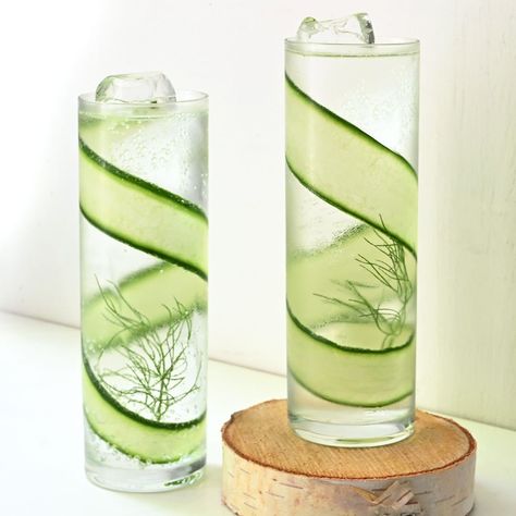 @lanewaydistillers (@lanewaydistillers) • Instagram photos and videos Gin Garnish, Cucumber Drink, Underwater Scene, Flavor Ice, Long Drink, Food Garnishes, Tonic Water, Iced Drinks, Cool Summer