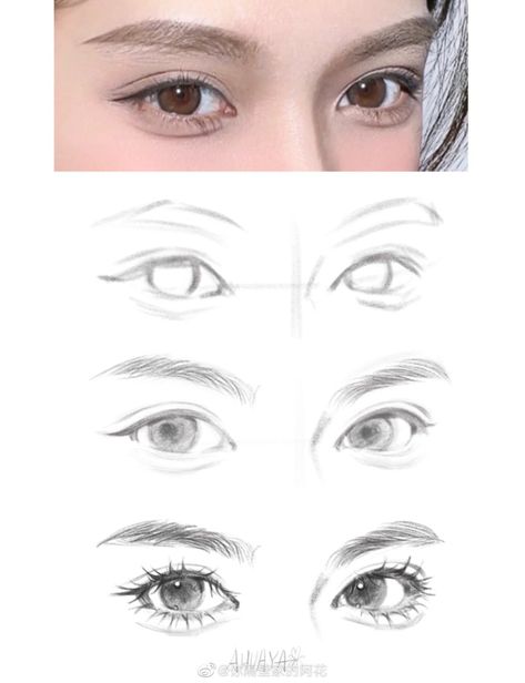 Realistic Eye Drawing, Hand Drawings, 얼굴 드로잉, Semi Realistic, Eye Drawing Tutorials, Digital Painting Techniques, Really Cool Drawings, Eye Sketch, 얼굴 그리기