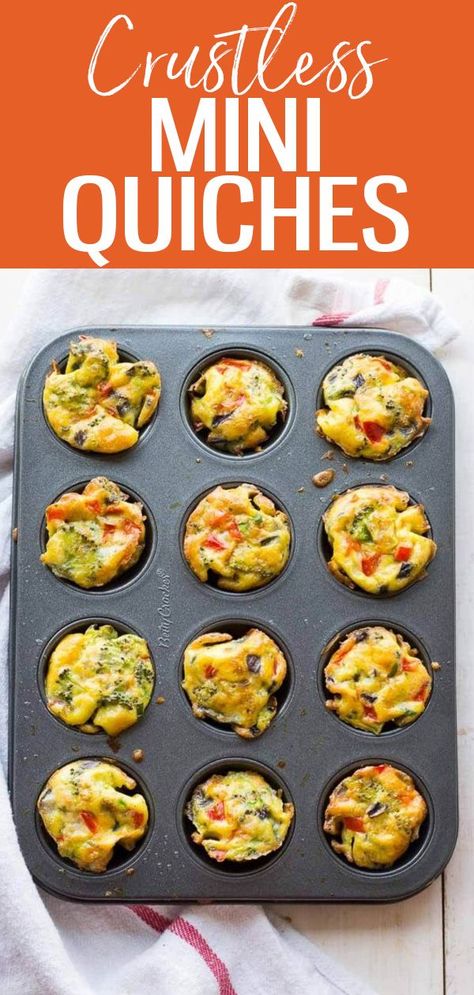 Crustless Quiche Bites, Mini Quiche Bites, Quiche Bites Recipes, Quiche Cups Crustless, Mini Crustless Quiche Recipes, Mini Quiches In Muffin Tin Easy, Muffin Tin Crustless Quiche, Crustless Quiche Mini Muffins, Mini Quiches In Muffin Tin