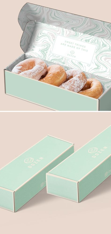 Packaging For Pastries, Bakery Package Ideas, Bakery To Go Packaging, Sweet Package Design, Box Bakery Packaging Ideas, Luxury Pastry Packaging, Bakery Box Packaging Design, Baking Packaging Design, Creative Bakery Packaging