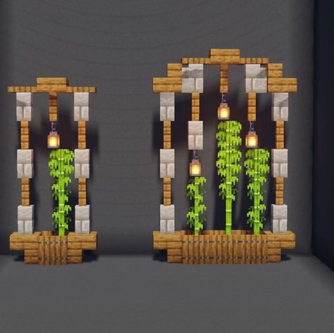 Bamboo Decoration Ideas, Computer Minecraft, Minecraft Garden Ideas, Minecraft Decoration Ideas, Minecraft Japanese, Bamboo Decoration, Bamboo Wall Art, Minecraft Garden, Minecraft Decoration