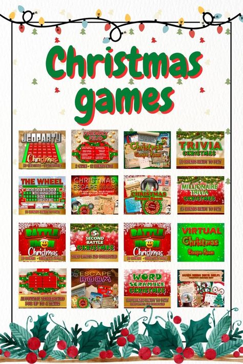 We have an amazing selection of Games for Christmas.Our list of Christmas Party Games offers something for all ages. We have fun Christmas Games for: family and friends, team building games, games for schools, so whether you are looking for something for kids, teens, adults, or a mixed group, we make it our goal to please. Fun Christmas Games For Family, Christmas Games For Families, Games For Christmas, Games For Families, Fun Holiday Games, Funny Christmas Games, Games For All Ages, Family Feud Game, Fun Christmas Party Games