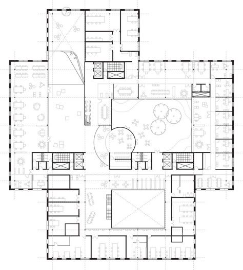 Gallery of Center for Solar Energy and Hydrogen Research Winning Proposal / Henning Larsen Architects - 8 Workshop Floor Plans, Library Floor Plan, Labs Plan, School Floor Plan, University Plan, What Is Solar Energy, University Design, Plan Elevation, Architecture Blueprints