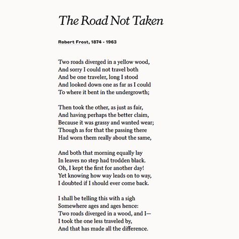 Popular Poems, Robert Frost Poems, Poem Writing, The Gift Of Imperfection, Modern Poetry, Found Poetry, The Road Not Taken, Poem A Day, Robert Frost