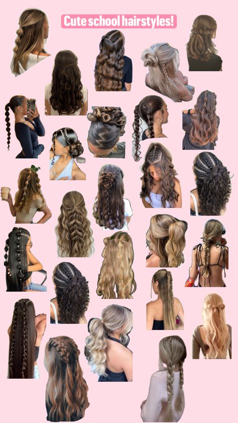 Hairstyles With Curled Hair, Quick Curly Hairstyles, Soccer Hairstyles, Venus Of Willendorf, Hairstyle Examples, Cute Hairstyles For School, Easy Hairstyles For Thick Hair, Hair Inspiration Long, Cute Simple Hairstyles