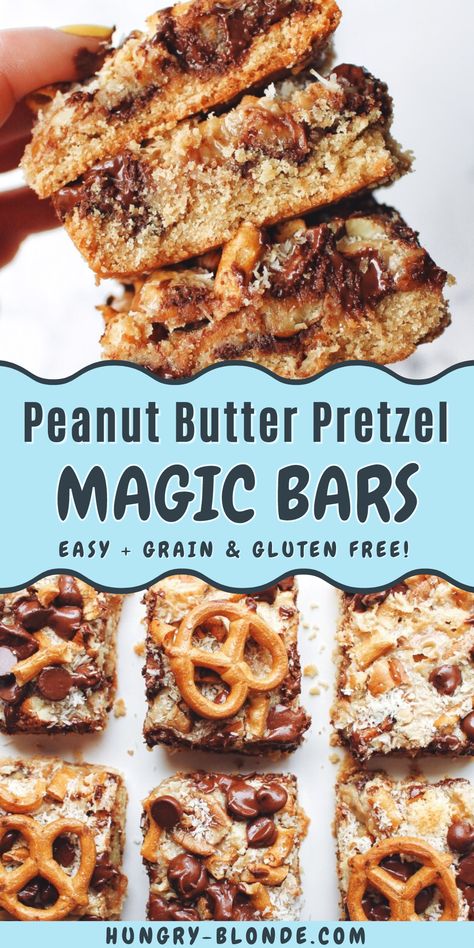 Gluten Free Pretzel Dessert, Bbq Desserts For A Crowd, Pretzel Magic Bars, Pretzel Cookie Bars, Superbowl Party Desserts, Pretzel Cookie, Non Dairy Desserts, Pretzel Desserts, Bbq Desserts