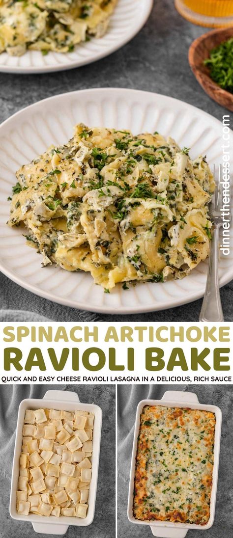 Spinach Feta Ravioli, Spinach Artichoke Ravioli Bake, Spinach And Feta Ravioli, Frozen Ravioli Lasagna, Spinach Noodle Casserole, 3 Ingredient Meatloaf, Italian Ravioli With Spinach Artichokes, Cheese Ravioli Lasagna, Spinach Ravioli Recipe