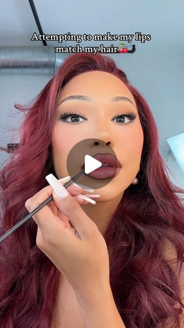 Melly Sanchez on Instagram: "@NovaBeauty my attempt to match my lip combo to my hair😅 How did I do? 
@NovaBeauty brown 02 lip liner, poppin lipstick & moody gloss 

#lipcombo #brownlipcombo #makeup" Melly Sanchez, Nose Contouring, Lip Combo, Match Me, Lip Liner, My Hair, You Tried, Makeup Tips, Lips